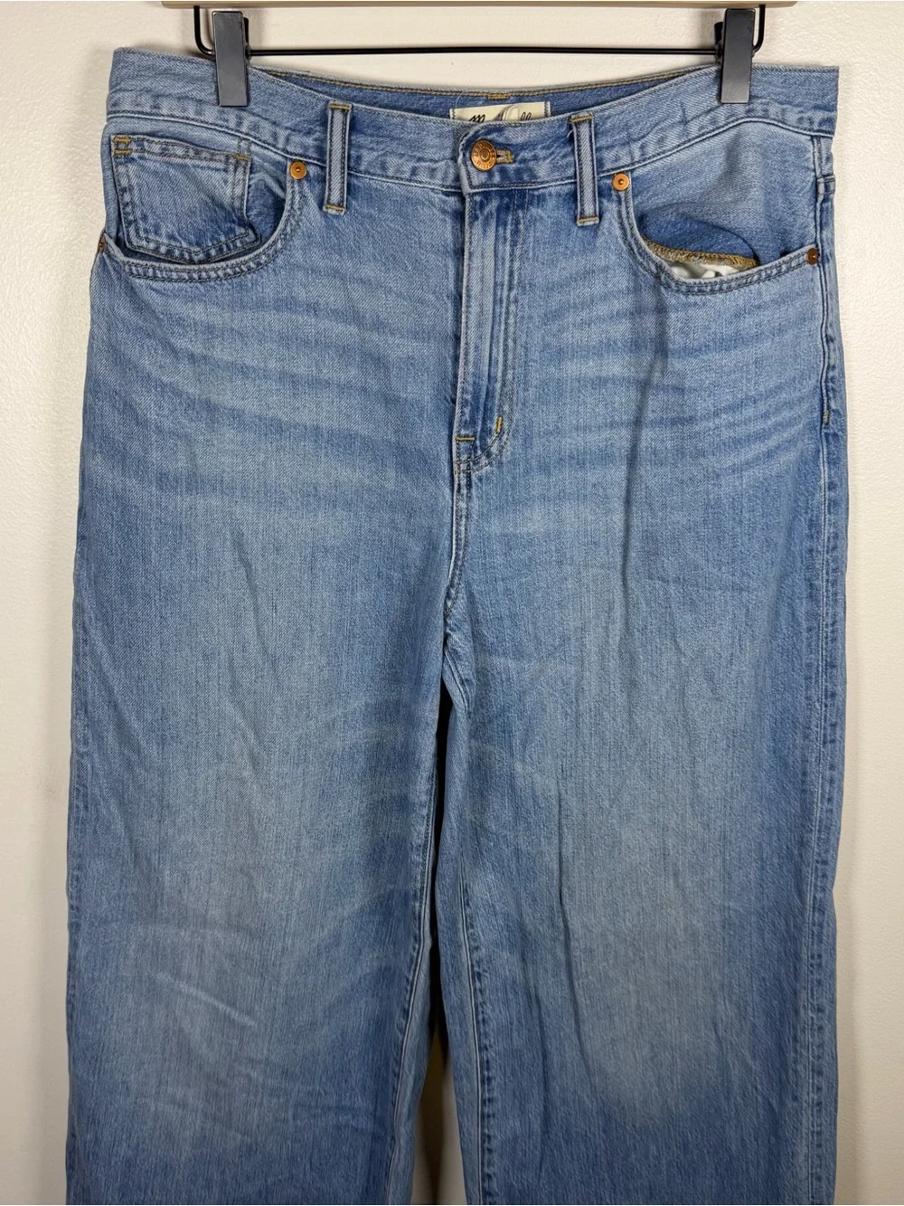 Madewell Superwide-Leg Jeans Medium Wash Women Size 29 Lightweight Cotton Baggy